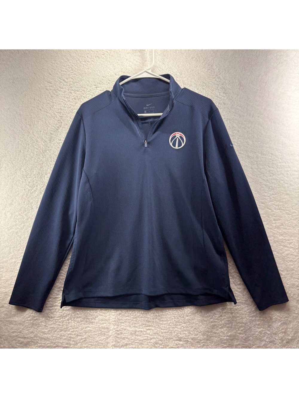 Nike Washington Wizards Womens Large 1/4 Zip Pullover NBA Blue Basketball